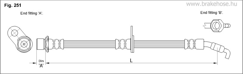 Шланг тормозной передний FT1433 FT1433 K K