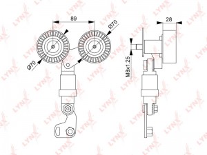Натяжитель приводного ремня PT-3096 LYNXAUTO