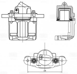 Суппорт торм. Лада 2110 перед. прав. d=48мм (R13) (без скобы) (CF 415) CF 415 TRIALLI