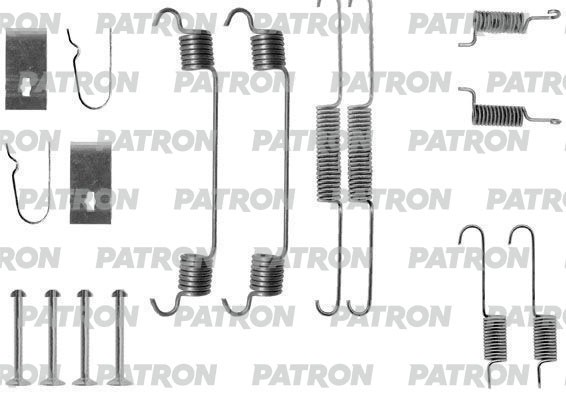 Комплект монтажный тормозных колодок барабанных MAZDA: 323 C IV 89-94, PSRK0124 PSRK0124 PATRON
