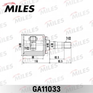 ШРУС внутрений левый LADA 2121 (GSP 628003) GA11033 GA11033 MILES