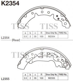 Колодки тормозные барабанные задн. TOYOTA CARINA E 92-97 K2354 K2354 MK KASHIYAMA