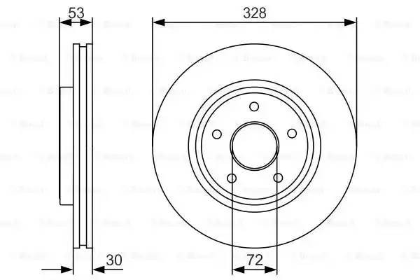 0 986 479 R48 диск тормозной передний !\ Jeep Commander/Gr.Cherokee 3.7/4.7/5.7i 0 986 479 R48 BOSCH