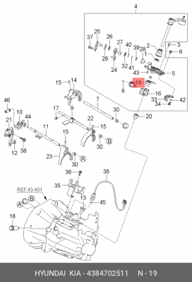 Пружина 43847-02511 4384702511 HYUNDAI KIA