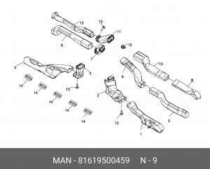 81.61950-0459 Запчасть MAN оригинал 81619500459 MAN