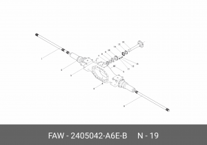 Шестерня редуктора FAW J6 3250, 3310 (2016-) бортового внутренняя ОЕ 2405042A6EB FAW
