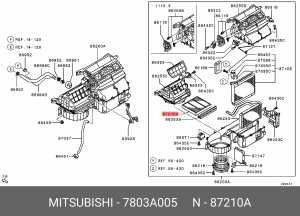 Фильтр салона MITSUBISHI 7803A005 7803A005 MITSUBISHI