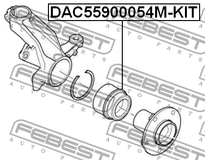 Подшипник ступицы DAC55900054M-KIT DAC55900054M-KIT FEBEST