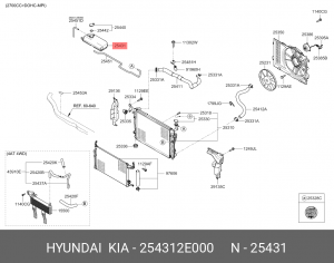 254312E000 БАЧОК РАСШИРИТЕЛЬНЫЙx 254312E000 HYUNDAI