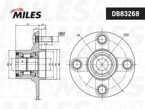 Ступица задняя с подшипником NISSAN ALMERA CLASSIC DB83268 DB83268 MILES