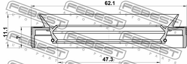 сальник ступицы передней 49x62x7x11.2!\ Suzuki Swift SF310 01-03 95MES-49620711X FEBEST