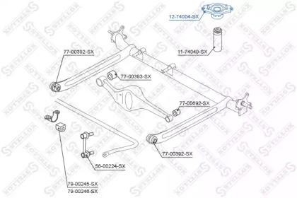 опора амортизатора заднего!\ Nissan Almera/Tino N16E/V10M all 00> 12-74004-SX STELLOX