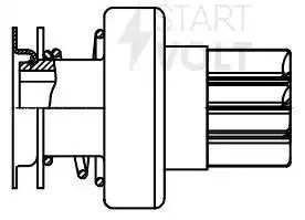 Привод стартера (бендикс) для а/м Mercedes-Benz S W221 (05-) 3.5i/4.7i/5.5i (VCS VCS 1522 START VOLT
