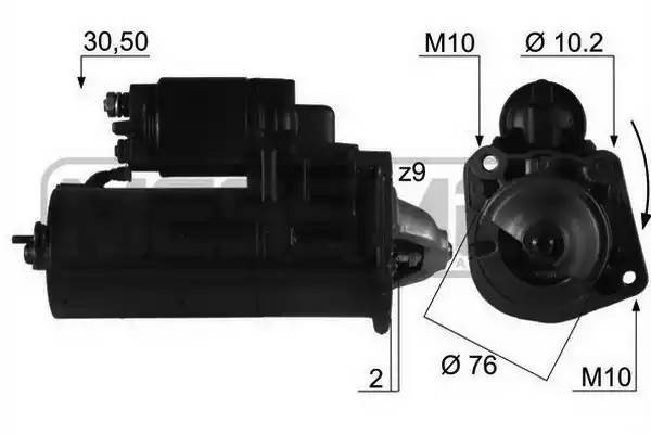 Стартер VOLVO 850/S40/S60/S80 1.4kw 220104 220104 ERA