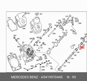 кольцо уплотнительное!\ МВ A 541 997 04 45 MERCEDES BENZ