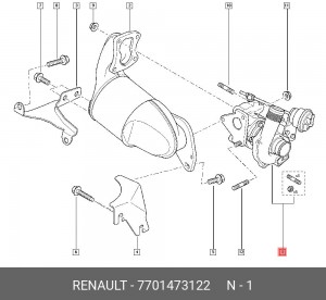 7701 473 122 Турбокомпрессор Renault 7701473122 восстановленный 7701473122 RENAULT