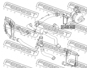 Патрубок фильтра воздушного AUDI Q7 2007-2015 23450-005 23450-005 FEBEST