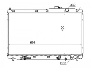 РАДИАТОР HONDA STEP WGN B20B 96-01 HD0009RF1 SAT