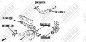 Сайлентблок  HONDA Civic EU Jan 01 Jan 6 BH28045 BH28045 JIKIU