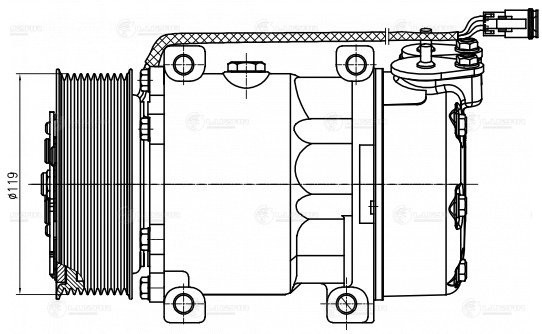Компрессор SCANIA P,G,R,T series (04-) кондиционера LUZAR LCAC 2701 LUZAR