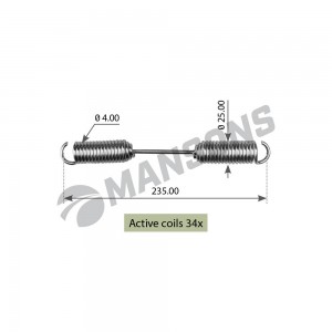 пружина возвратная !235x25x4.0 \BPW SN36 300.062 MANSONS
