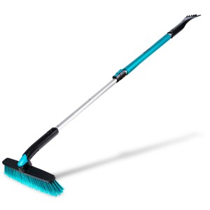 щётка-скребок! мягкая ручка, распушенная щетина,поворотная,телескоп.(90-130 см)  A80933S AVS