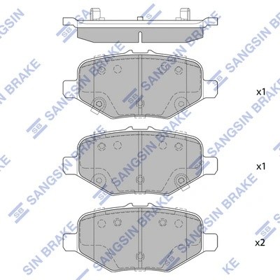 Тормозная колодка SP4307 SP4307 SANGSIN