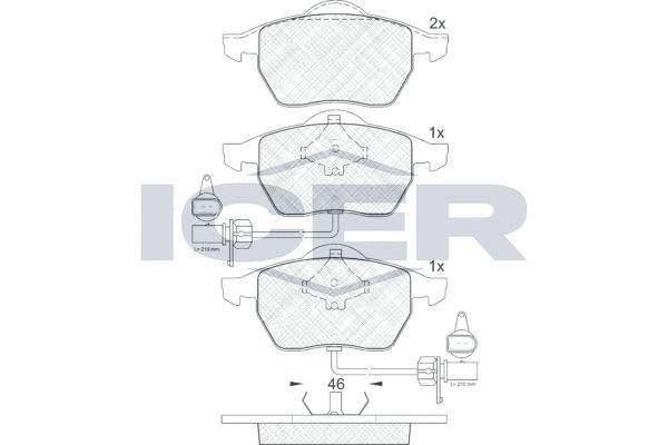 181362 колодки дисковые передние !\ Audi A6 1.8T/2.0/2.5TDi 97-02,VW Passat 1.6- 181362 ICER
