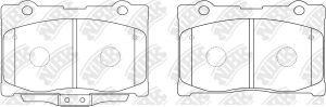 Колодки тормозные HONDA Accord (98-02),Civic (01-05),Legend (06-) передние (4шт. PN8801 NIBK
