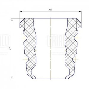 Буфер отбойник для а/м Ford Focus II 05-/Mazda 3 03- перед. стойки BC1031 BC 1031 TRIALLI