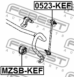 Тяга стабилизатора передняя MAZDA CX-5 KE 2011-2017 0523-KEF 0523-KEF FEBEST