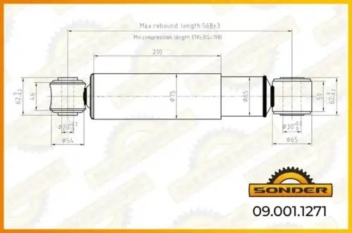Амортизатор подвески (задний) MAN о.н 81437016950 — 2 года безусловной гарантии 090011271 SONDER