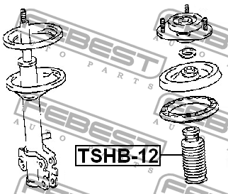 Пыльник амортизатора D12 с отбойником TSHB-12 TSHB-12 FEBEST