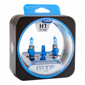 Лампа 12V H1 55W P14.5s бокс (2шт.) Vanadium MTF HVN1201 MTF