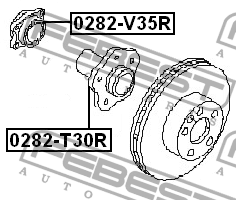 Подшипник ступицы задний INFINITI G35 V35 2002.01-2007.06 0282-V35R 0282-V35R FEBEST