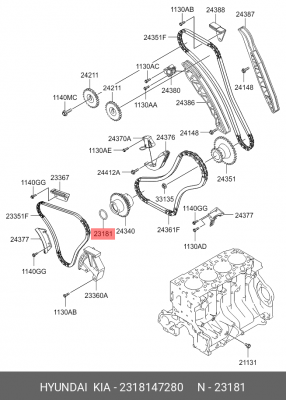 Кольцо уплотнительное 2318147280 HYUNDAI KIA
