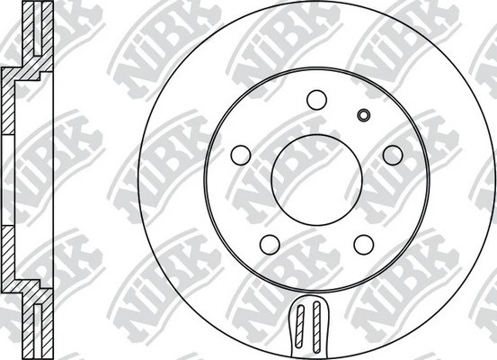 Диск тормозной VW Golf 4,5 AUDI A2,A3 SKODA Fabia,Octavia передний (1шт.) NIBK RN1082 NIBK