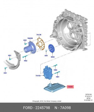 Фильтр масляный АКПП FORD Galaxy (15-18) OE 2 245 798 FORD