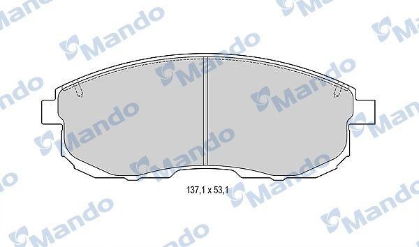 Колодки тормозные NISSAN Teana J31,Maxima A32,J30 передние (4шт.) MANDO MBF015001 MANDO