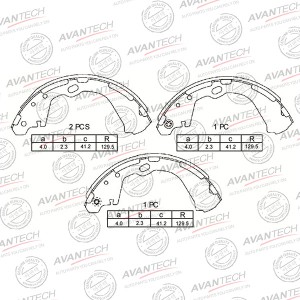 Колодки тормозные барабанные AVANTECH AVS0205 AVANTECH