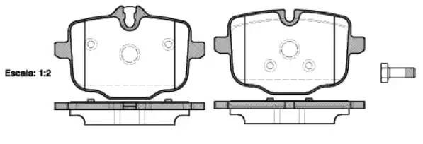 1433 00 колодки дисковые задние!\ BMW F10/F11 3.5i/5.0i/3.5D 10> 1433.00 REMSA