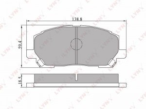 колодки тормозные дисковые передние!\ Lexus RX300 3.0 V6 00-03 BD-7506 LYNXAUTO