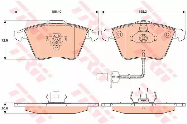 GDB1617 FDB1629 !колодки дисковые п.\ Audi A4 all/A6 4.2 quattro 04> GDB1617 TRW