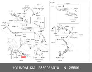 Термостат HYUNDAI ix55 (10-) KIA Mohave (10-) (3.0 TCI) OE 255003A010 HYUNDAI KIA