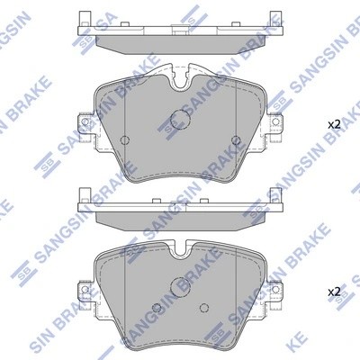 Колодки тормозные BMW X1 F48/ 2 F45/46 передние SP4129 SP4129 SANGSIN