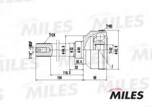 ШРУС наружный Land Rover DEFENDER/RANGE ROVER 2.5 90- (с ABS) (GSP 830004) GA201 GA20197 MILES