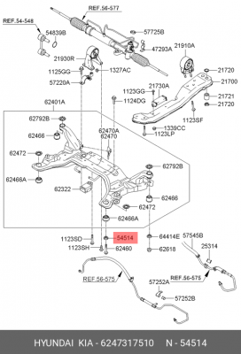 Шайба подрамника 6247317510 HYUNDAI KIA