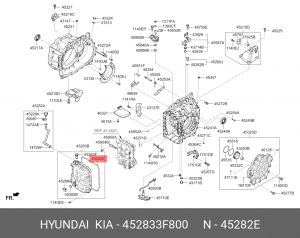 Прокладка HYUNDAI Creta КПП OE 452833F800 HYUNDAI KIA