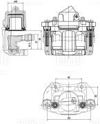 Суппорт ВАЗ-2108-2115 левый в сборе TRIALLI CF409 TRIALLI