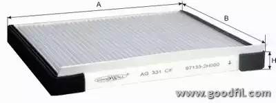 Фильтр салонный AG331CF AG 331 CF GOODWILL